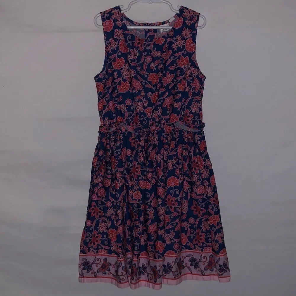 Gap Red & Blue Floral Print Dress